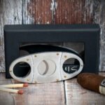 Stainless Steel with Rivets Double Blade Guillotine Cigar Cutter