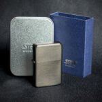 Star Petrol Lighter - Black Nickel