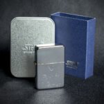 Star Petrol Lighter - Brushed Polished Chrome