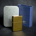 Star Petrol Lighter - Golden Brushed