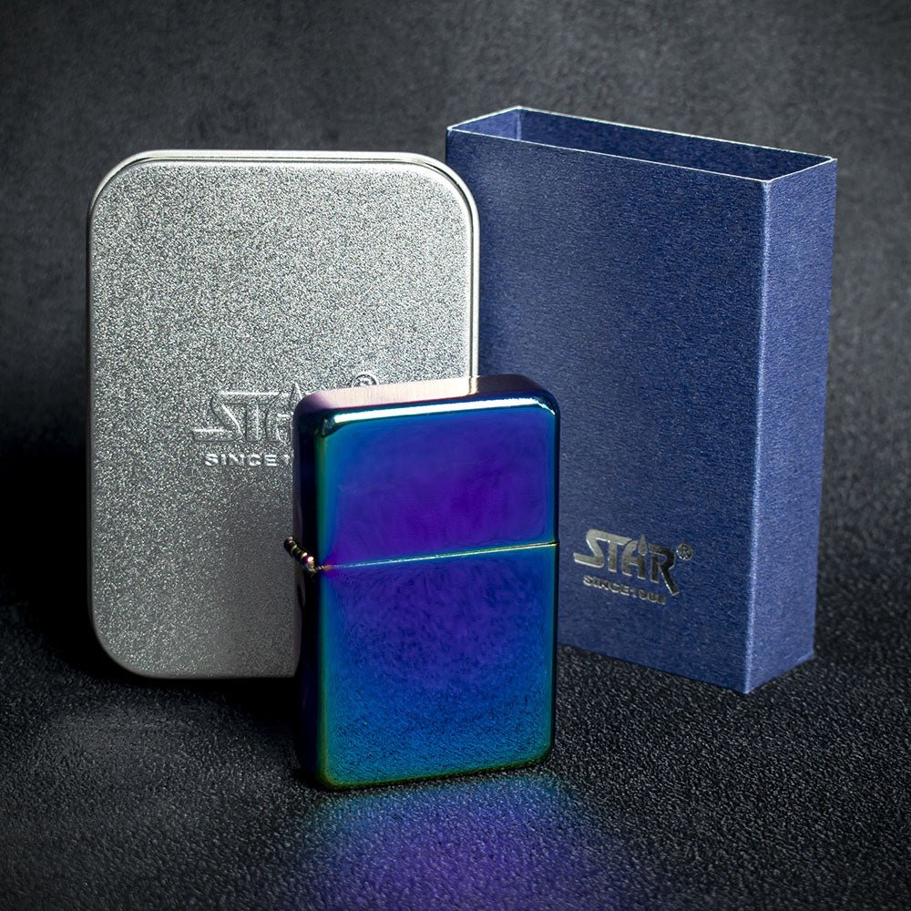 Star Petrol Lighter - Rainbow