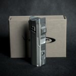Vector Caliper Single Jet Flame Cigar Lighter With Punch Cutter - Satin Chrome