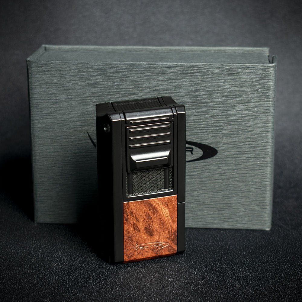 Vector Thor Single Flame with V-cutter - Mahogany Marble