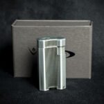 Vector VMotion Twin Jet Flame Lighter With Punch Cutter - Matte Chrome