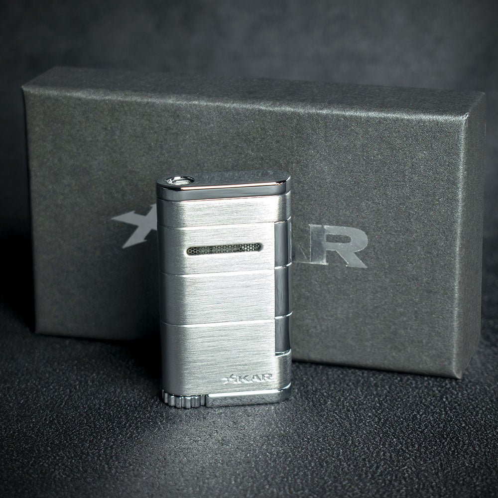 Xikar Allume Single Jet Cigar Lighter - Silver