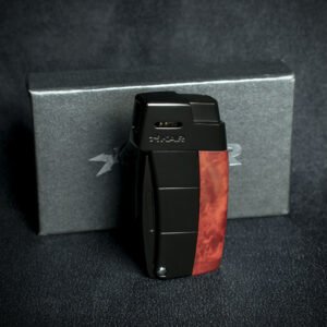 Xikar Resource II Pipe Lighter - Black & Burlwood