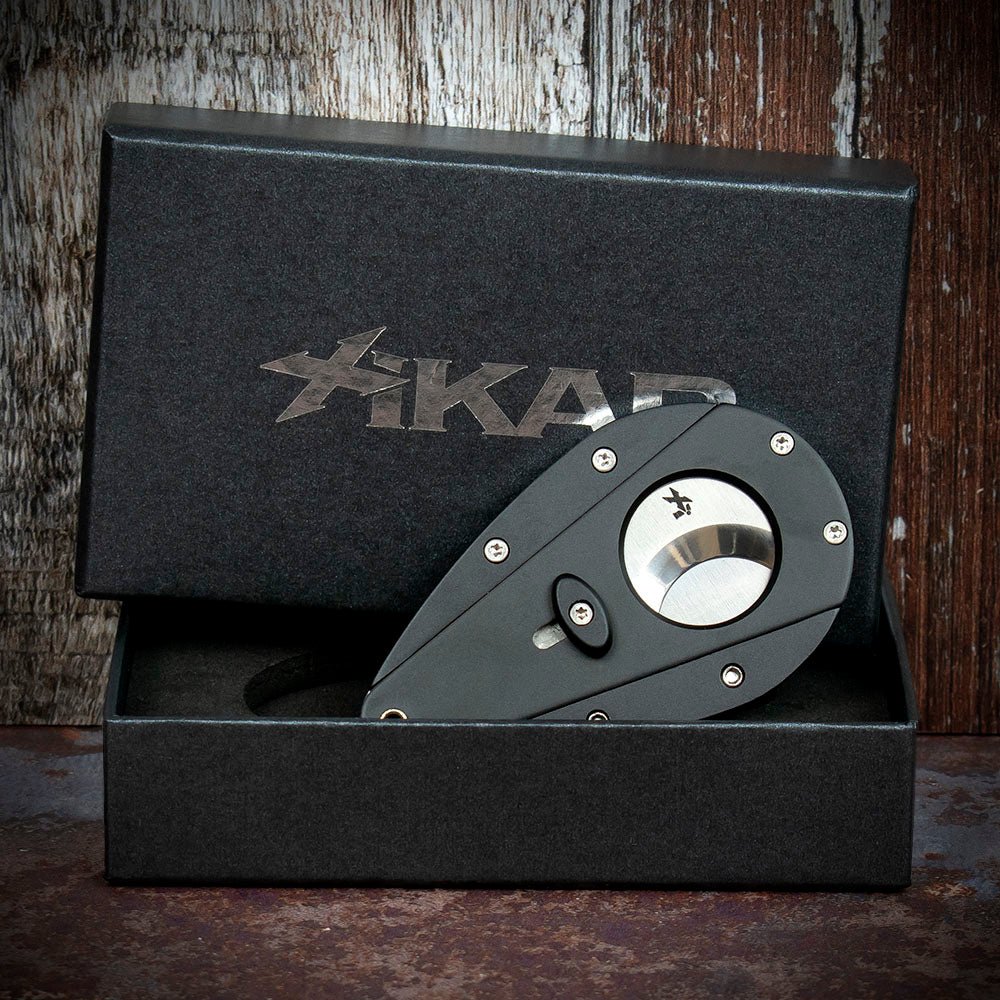 Xikar Xi-1 Black Anodised 100BK Double Blade Guillotine Cigar Cutter
