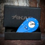 Xikar Xi-1 Blue Anodised 100BL Double Blade Guillotine Cigar Cutter