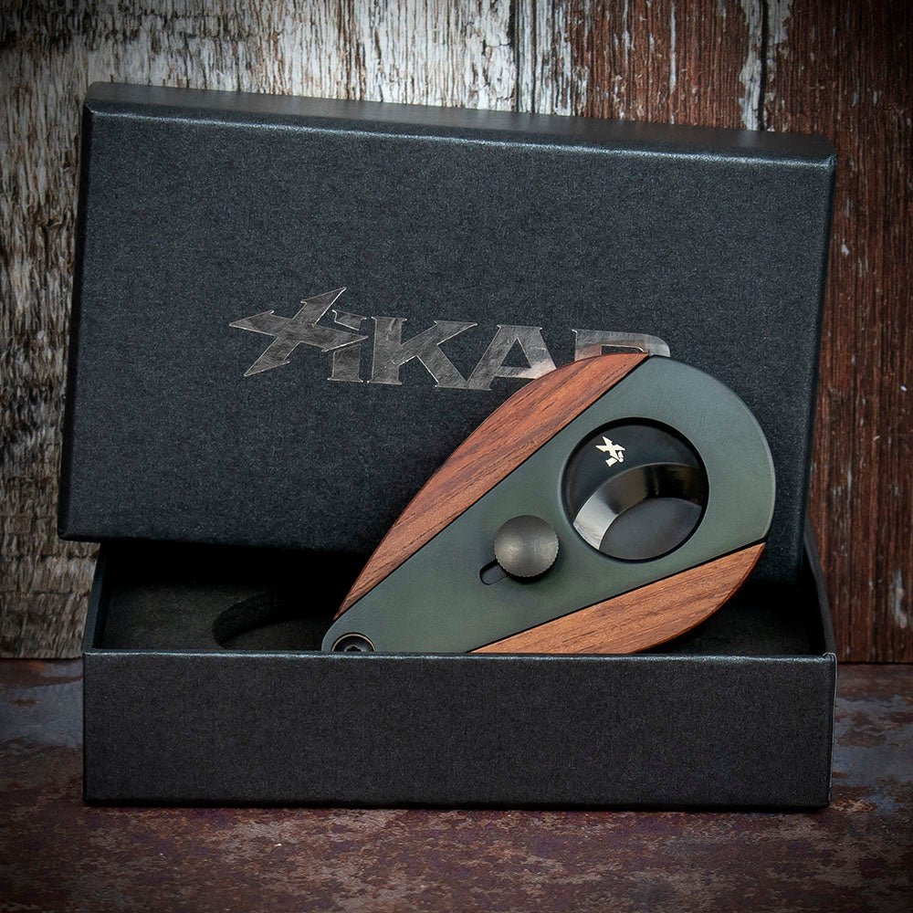 Xikar Xi-3 Phantom Redwood 300BKRW Double Blade Guillotine Cigar Cutter