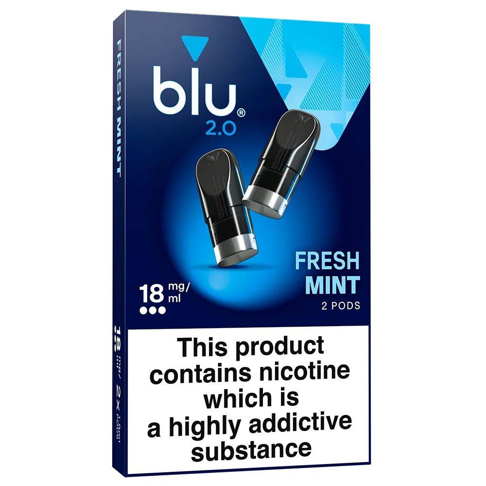 Blu 2.0 Fresh Mint Vape Pods 18mg/ml 2 Pack