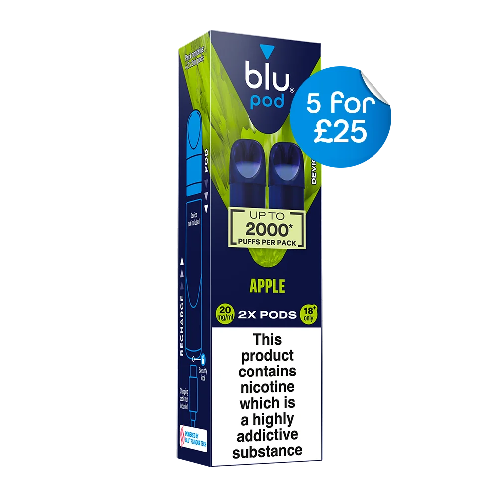 Blu Pre-Filled Replacement Vape Pods 20mg/ml 2 Pack - Apple