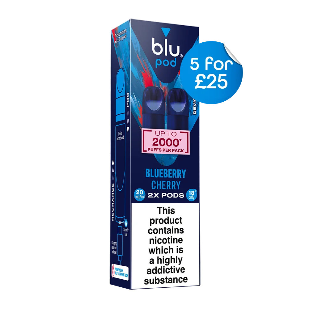 Blu Pre-Filled Replacement Vape Pods 20mg/ml 2 Pack - Blueberry Cherry