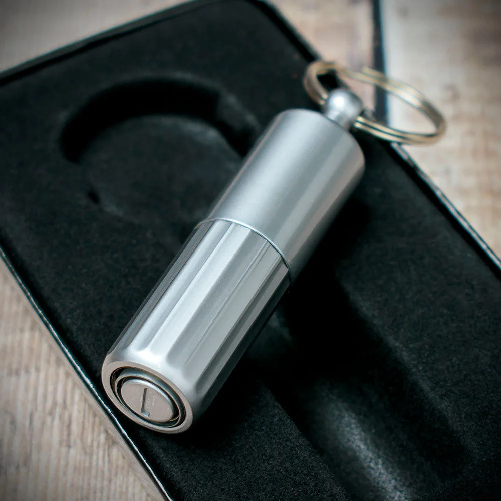 Compact Double Punch Cigar Tool 10mm & 12mm - Satin Silver