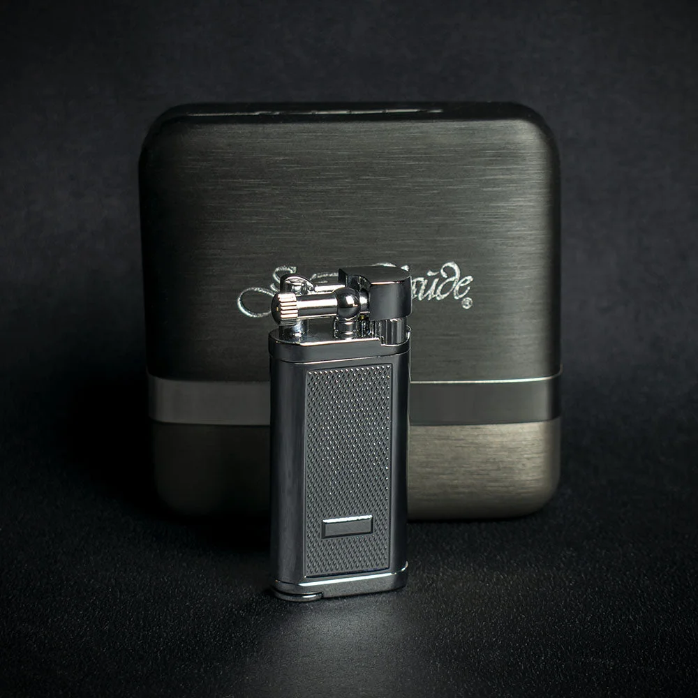 Jean Claude Oldie Pipe lighter - Chrome Diamond Cut