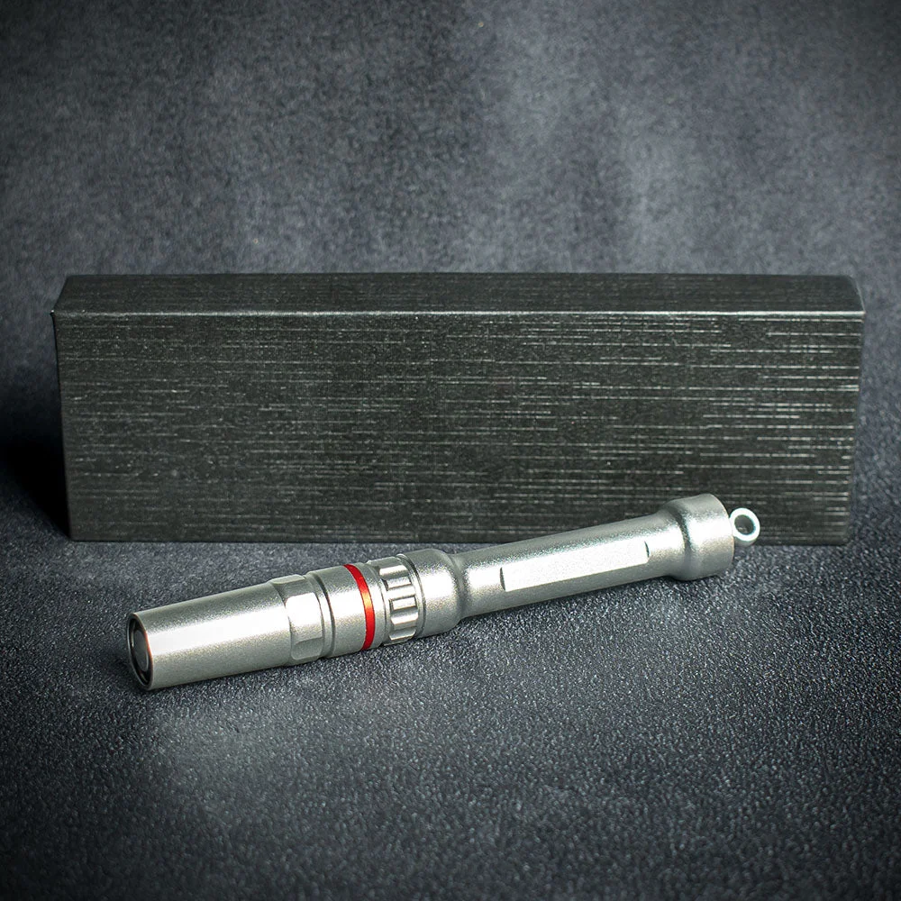 Satin Silver Metal Cigar Drill Spike Nubber & Double Punch - Draw Enhancer Tool