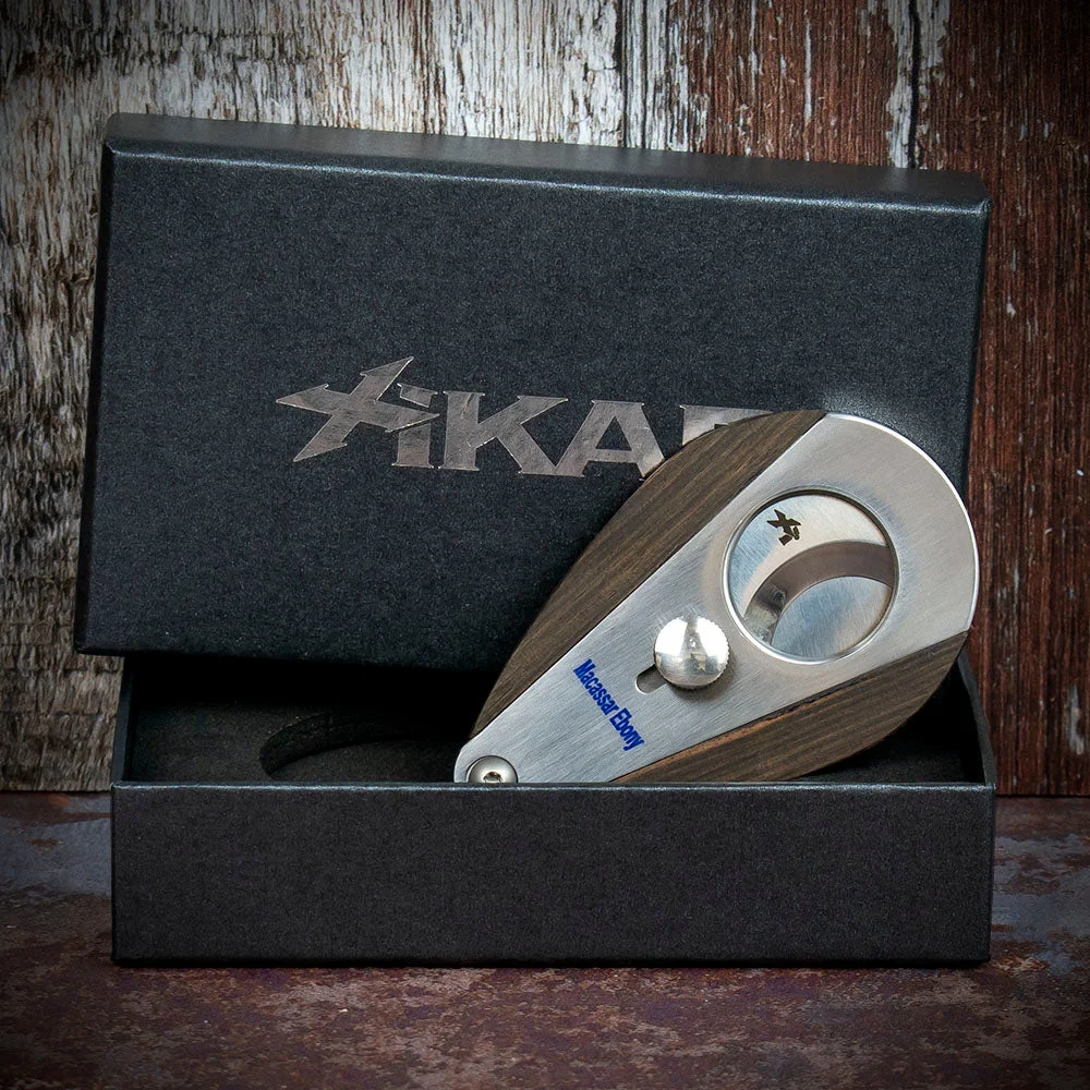Xikar Xi-3 Macassar Ebony 300ME Double Blade Guillotine Cigar Cutter